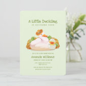Farmhouse Duckling Hatching Soon ベビーシャワー 招待状 (スタンド正面)