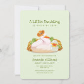 Farmhouse Duckling Hatching Soon ベビーシャワー 招待状 (正面)