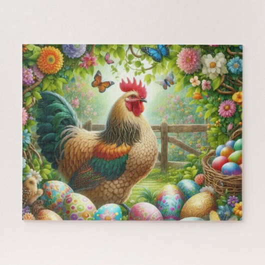 Farmhouse Easter Rooster ジグソーパズル (横)