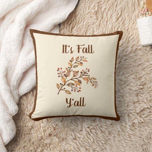Farmhouse Fall Decor - It's Fall Y'all クッション (ブランケット)