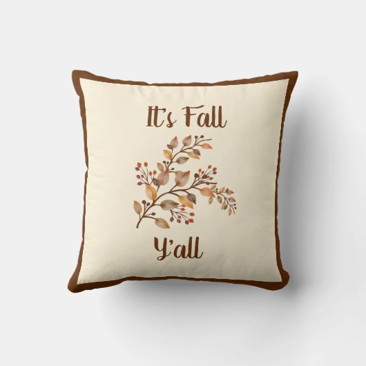 Farmhouse Fall Decor - It's Fall Y'all クッション (裏面)