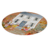 Farmhouse Fall Porch Monogram カッティングボード (角)