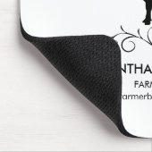 farmhouse Farm Cow Silhouette マウスパッド (コーナー)