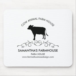farmhouse Farm Cow Silhouette マウスパッド