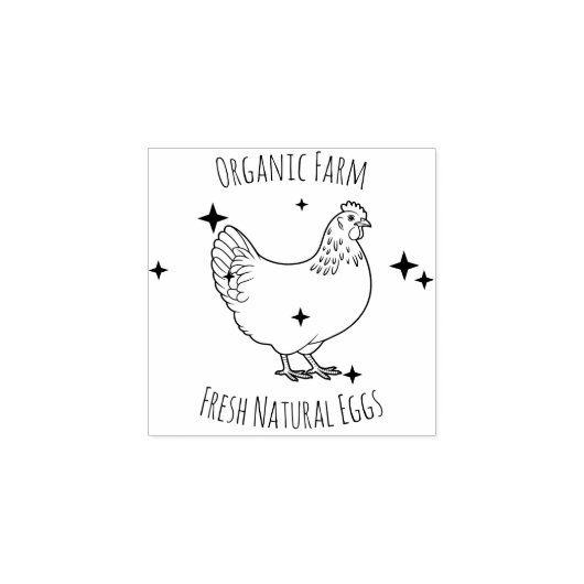 Farmhouse Hen | Egg ラバースタンプ (インプリント)