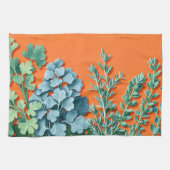 Farmhouse Herb Block Print Kitchen Towel キッチンタオル (横)