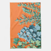 Farmhouse Herb Block Print Kitchen Towel キッチンタオル (縦)