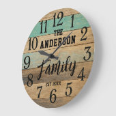 Farmhouse home custom country style rustic ラージ壁時計 (傾斜)