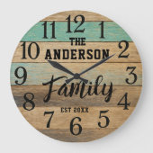 Farmhouse home custom country style rustic ラージ壁時計 (正面)