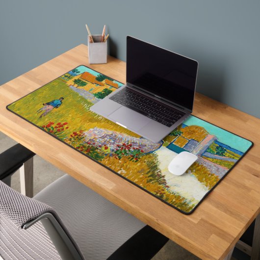 Farmhouse in Provence Van Gough Desk Mat デスクマット (オフィス2)