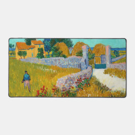 Farmhouse in Provence Van Gough Desk Mat デスクマット