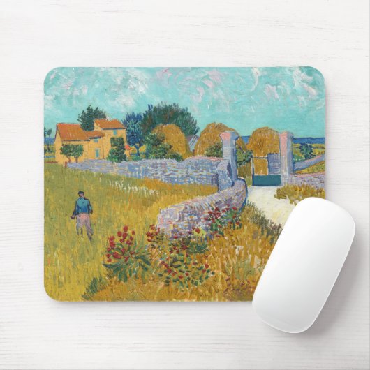 Farmhouse in Provence | Vincent Van Gogh マウスパッド (マウス)