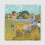 Farmhouse in Provence | Vincent Van Gogh マグネット<br><div class="desc">Farmhouse in Provence (1888) by Dutch post-impressionist artist Vincent Van Gogh. Original artwork is an oil on canvas landscape painting in vibrant golden yellows and aqua blue shades.

Use the design tools to add custom text or personalize the image.</div>