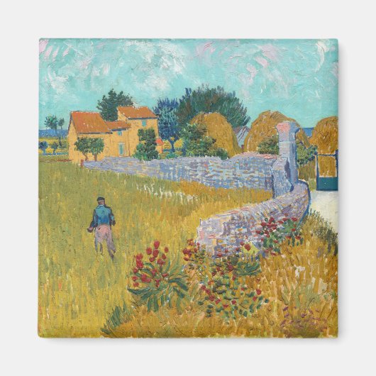Farmhouse in Provence | Vincent Van Gogh マグネット (正面)