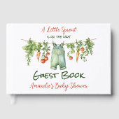 Farmhouse Little Sprout Clothesline Baby Shower ゲストブック (正面)
