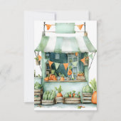 Farmhouse Little Sprout Clothesline Baby Shower サンキューカード (裏面)