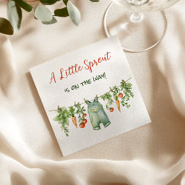 Farmhouse Little Sprout Clothesline Baby Shower スタンダードカクテルナプキン