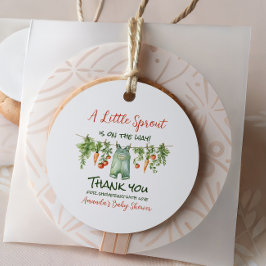 Farmhouse Little Sprout Clothesline Baby Shower フェイバータグ