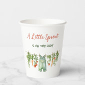 Farmhouse Little Sprout Clothesline Baby Shower 紙コップ (裏面)
