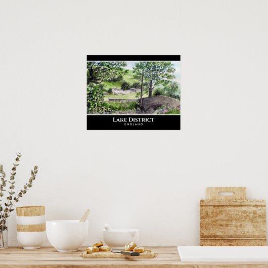 Farmhouse near Thirlmere Lake District England ポスター (キッチン)