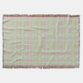 Farmhouse Neutral Sage Plaid スローブランケット
