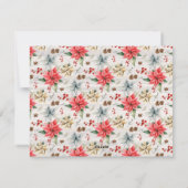 Farmhouse Poinsettia Merriest Christmas with Photo シーズンカード (裏面)