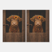 Farmhouse Rustic Barn Decoupage  ラッピングペーパーシート (正面2)