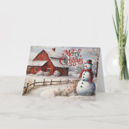 Farmhouse Rustic Christmas Card シーズンカード