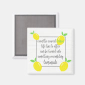 Farmhouse Rustic Optimistic Lemons Quote マグネット (正面/裏面)