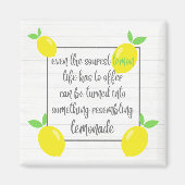 Farmhouse Rustic Optimistic Lemons Quote マグネット (正面)