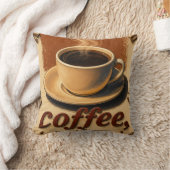 Farmhouse Rustic Vintage Kitchen Coffee Cup クッション (ブランケット)
