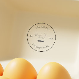 Farmhouse Style Egg Carton Stamp Family Business ラバースタンプ