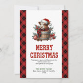 Farmhouse style highland cow holiday card art シーズンカード (正面)