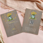 Farmhouse Sunflowers Watering Can Baby Shower 招待状