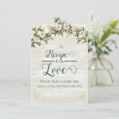 Farmhouse Tea Bridal Shower Flat Recipe Card アドバイスカード (スタンド正面)