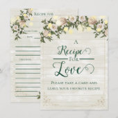Farmhouse Tea Bridal Shower Flat Recipe Card アドバイスカード (正面/裏面)