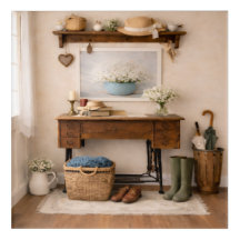 Farmhouse Vintage Cottagecore "Home" Acrylic Print