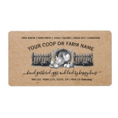 Farmhouse Vintage Egg Carton  ラベル (正面)