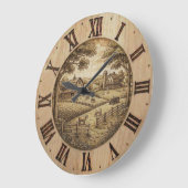 Farmhouse Wall Clock ラージ壁時計 (傾斜)