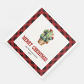 Farmhouse Western Plaid Holiday Paper Napkins (コーナー)