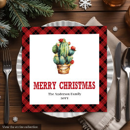 Farmhouse Western Plaid Holiday Paper Napkins