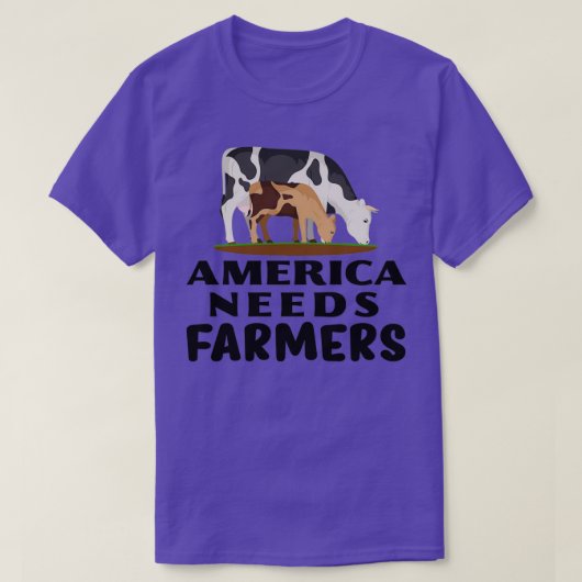 Farming Design America Needs Farmers  Tシャツ (デザイン正面)