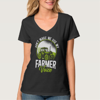 Farming Farmer Tractor Vintage Don't Make Me Use M Tシャツ