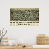 Farmingdale, NYパノラママップ – 1925 ポスター (キッチン)