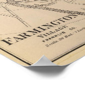 Farmington、Gorham、Yarmouth、Bridgtonの地図 ポスター (角)