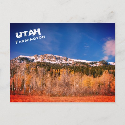 Farmington, Utah, Wasatch Mountains Landscape ポストカード (正面)