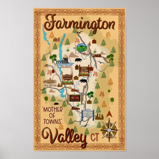 Farmington Valley, Connecticut 11x17ポスター ポスター (正面)