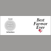 Farmor Ever最高の – 写真のパーソナライズされたユール（キリスト降誕祭）ハート ジャンボコーヒーマグカップ