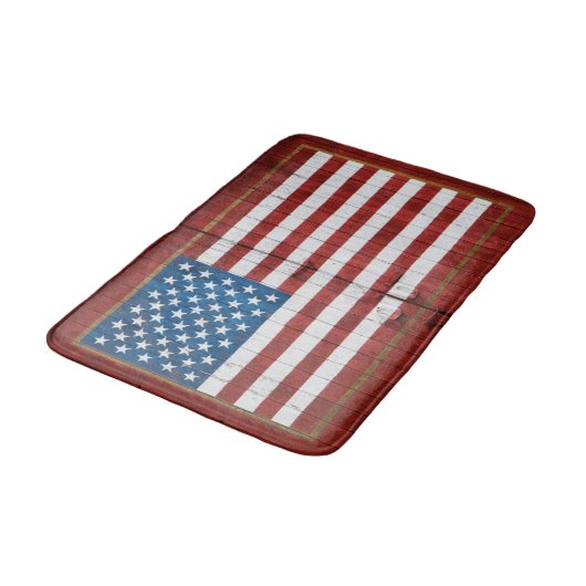 Farms | American Flag Barn Mural バスマット (アングル)