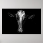 Farms | B&W Cow Head Shot ポスター (正面)